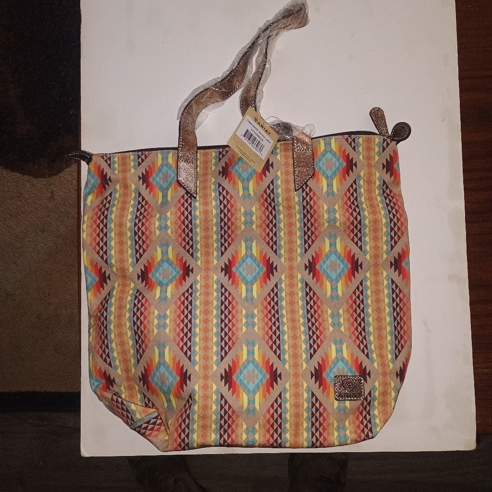 Ariat Multicolor Geometric Tote Bag